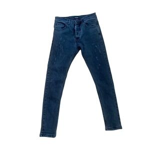 Dsquared2 Skinny Jeans Faded Black Distressed Denim Pants Size 30 L 34, Fits 29